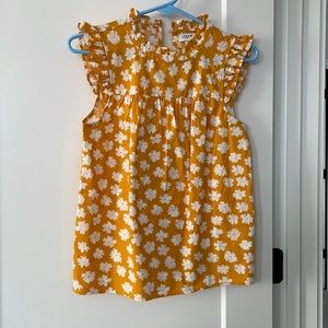 J. Crew Yellow Floral Top